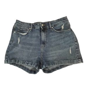 Denizen Levi's Mom shorts Size 11 blue jean Waist 30 cotton stretch distressed